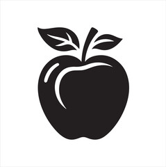 apple vector silhouette with a background