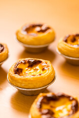 Stack of Portuguese egg tart