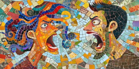 Artistic Mosaic of Emotional Conflict