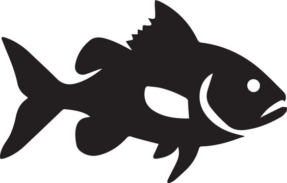 recommend clip art: Fish silhouette in line art style. Fish vector by hand drawing. Fish tattoo on white background. Black and white fish vector on white background. Marine animal illustration. Marine life animal.
