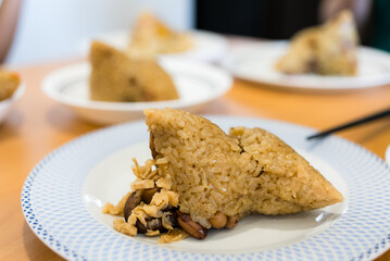 Steamed rice dumpling for dragon boat festival