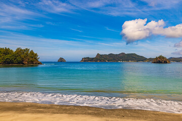 小笠原諸島・父島　扇浦海岸から望む風景
