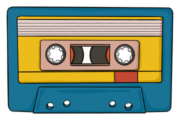 Naklejka premium Png classic casette tape png sticker