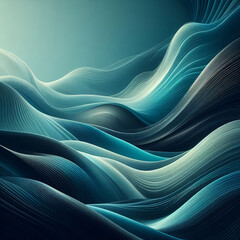 Abstract background with bokeh, defocused blue and green lights