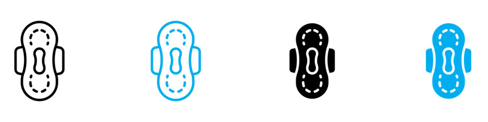 Feminine Hygiene Pad Icon Ideal for Women's Health and Sanitary Products