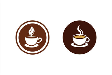 Obraz premium Coffee cup logo icon vector illustration. 