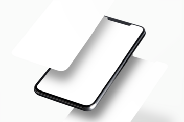 Phone png mockup on white background