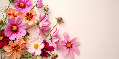 Obraz premium Beautiful Flower Arrangement on Light Background