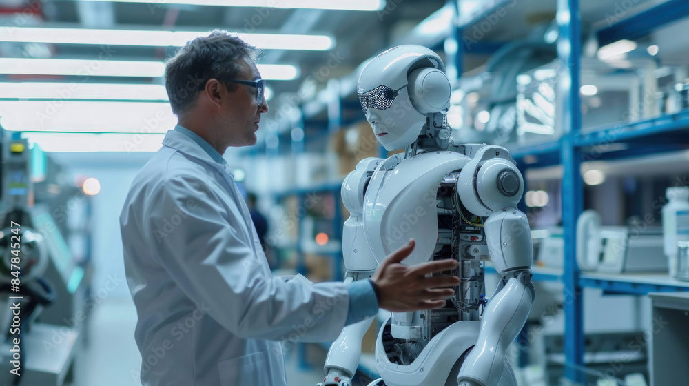 Poster Innovative Robotics: Scientist and Robot Engaging in AI Research Dialogue in Laboratory Setting