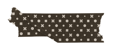 Geometric pattern png washi tape collage element, abstract stationery on transparent background