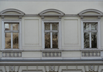 bright building wall with windows