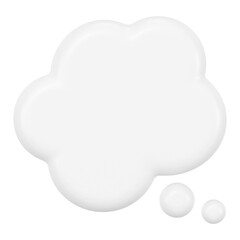 Thought bubble png 3D clipart, digital marketing graphic on transparent background