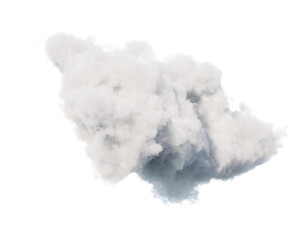 single white cloud with transparent background