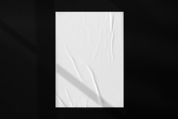 Poster png mockup, transparent paper