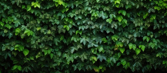 Wall of leaves. Creative banner. Copyspace image