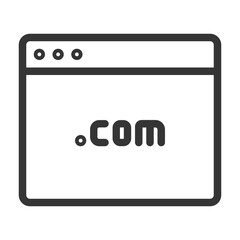 Domain name in SEO icon outline style detailed