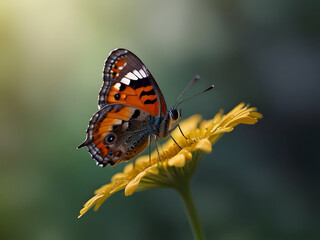 Fototapeta premium Butterfly on the background of nature