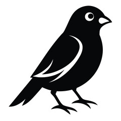 Solid color Finch animal vector design