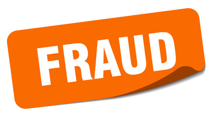 fraud sticker. fraud label
