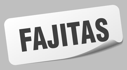 fajitas sticker. fajitas label