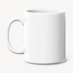 Ceramic mug png mockup, transparent product design