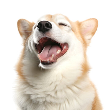 Cute Smile of Small Alusky isolated on a transparent background