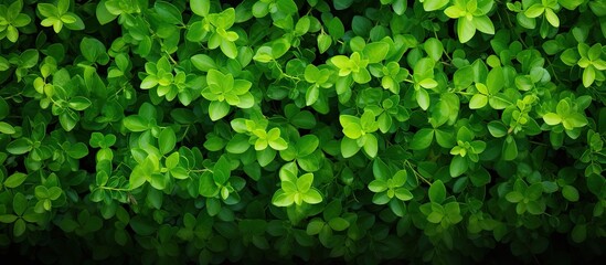 Obraz premium Fresh leaf shoots are suitable for the background. Creative banner. Copyspace image