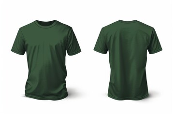 Green t-shirt template showing the front and back views.