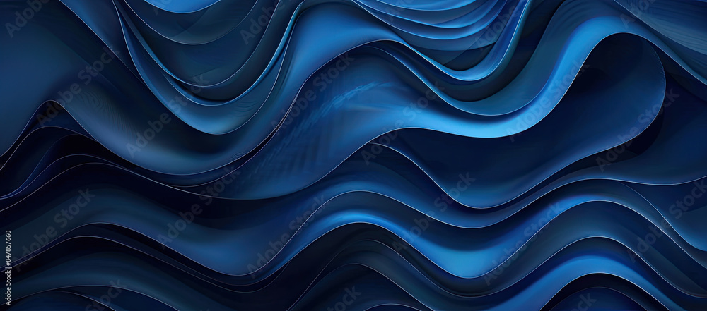 Wall mural Deep Blue Abstract Wave Texture