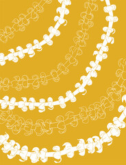 hawaiian Puakenikeni flower pattern vector illustration