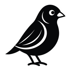 Solid color Finch animal vector design