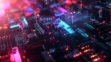 Obraz premium High-Quality Tech Background: Futuristic Technology Concept