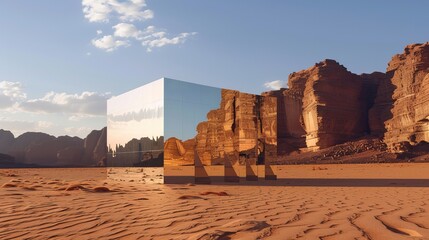 Maraya, located in AlUla, Saudi Arabia, is a mirrored building set in the middle of the desert.