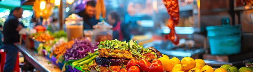 A street food stall in an Israeli market