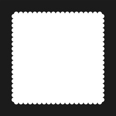 Scallop Edge Square Shape Border Frame