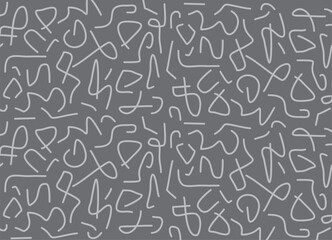 Trendy vector background with curved short white lines on a gray background. Vector background in modern style