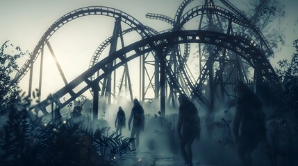 Shadowy Figures Haunt the Abandoned Site of a Haunting Roller Coaster Accident