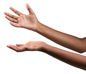 Hands grasping something png transparent background