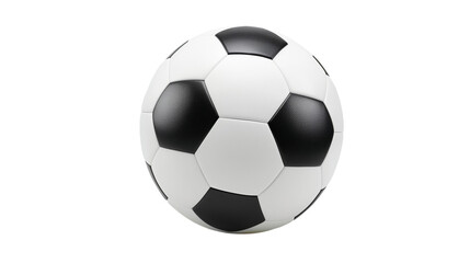 Obraz premium Classic black and white soccer ball isolated on transparent background
