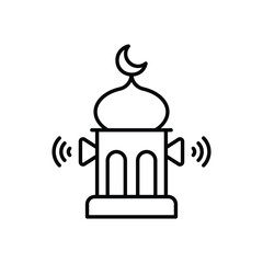 adhan call vector icon