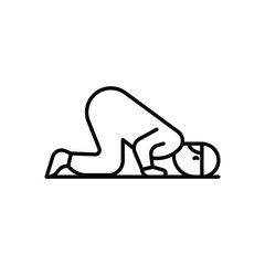 sujud vector icon