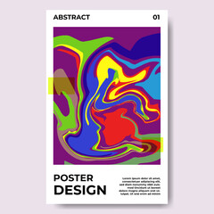 Abstract colorful poster design with modern style