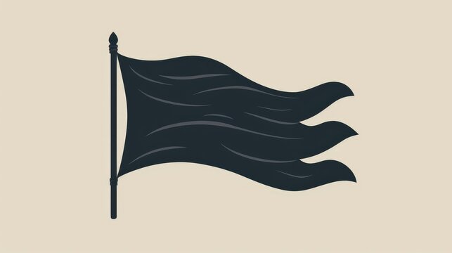 Icon of a black burgee flag