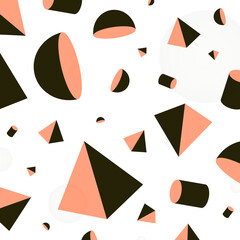 Pink and black geometrical shapes transparent png