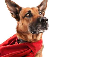 Obraz premium Super hero dog on a transparent background