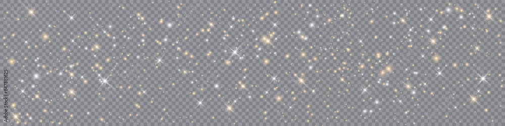 Poster light glow effect stars. vector sparkles on transparent background. christmas abstract pattern. spar
