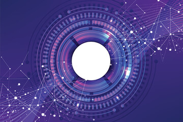 Abstract technology background circles digital hi-tech technology design background. concept innovation. vector illustration