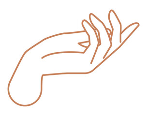 Png mystic palm hand doodle