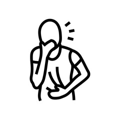 poisoning household injury accident line icon vector. poisoning household injury accident sign. isolated contour symbol black illustration