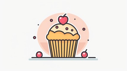 Color line style muffin icon